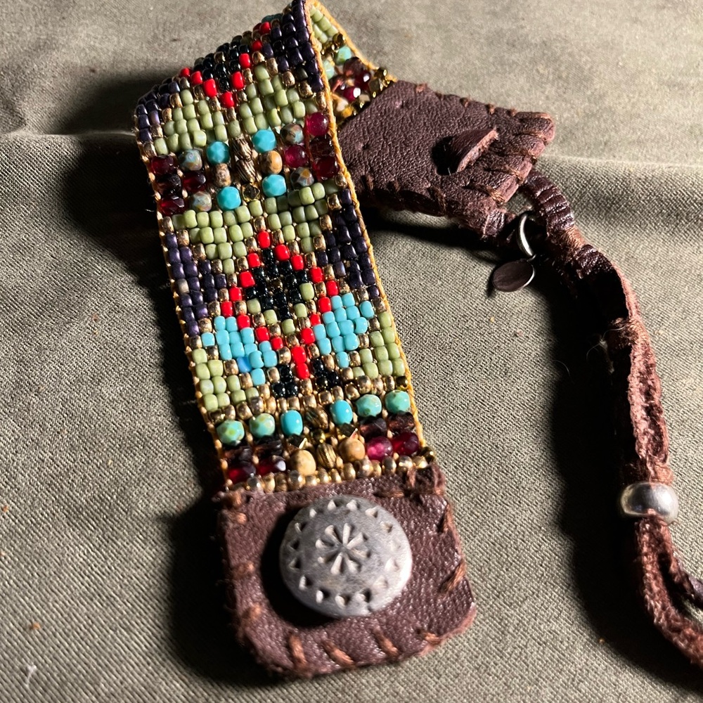 Boho narrow cuff bracelet